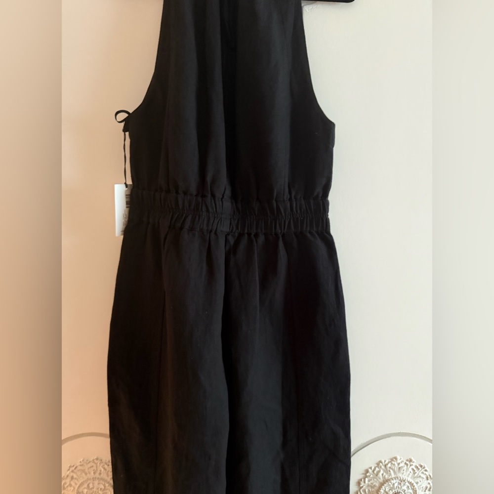 NWT Apiece Apart New Archer Jumpsuit in Black Linen & Organic Cotton Blend - Picture 8 of 13